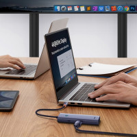USB-хаб Baseus UltraJoy Series 6-Port HUB (Direct-Link Type) Space Grey（USB-C*2 to USB-C 40Gbps*1+USB3.0*3+SD/TF3.0*1） (Колір Space Gray) - фото № 7