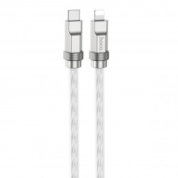 Кабель HOCO U113 Solid PD silicone charging data cable iP Silver