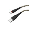 Кабель BOROFONE BX25 Powerful USB to Type-C 3A,1m, nylon, TPE connectors, Black (BX25CB) - изображение 2