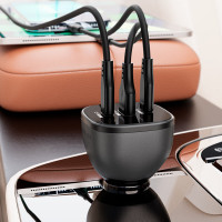 Автомобільний зарядний пристрій ACEFAST B14 165W (2*USB-C+USB-A) 3-port car charger Black (Цвет Black) - фото № 5