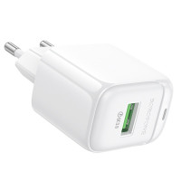 Мережевий зарядний пристрій BOROFONE BAS42A Potential single-port QC3.0 charger(EU) White (Цвет 7068) - фото № 4