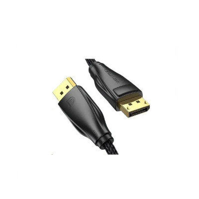 Кабель Vention DisplayPort Cotton Braided Male to 8K Male Cable 1.5M Black (HCCBG) - зображення 3