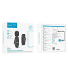 Бездротова мікрофонна система HOCO L15 iP Crystal lavalier wireless digital microphone Black (Черный)- № 8