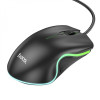 Миша Hoco GM19 Enjoy gaming luminous wired mouse Black - изображение 2