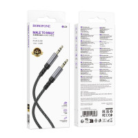Аудіокабель BOROFONE BL24 Graceful audio cable AUX Metal Grey (Цвет Metal Gray) - фото № 2