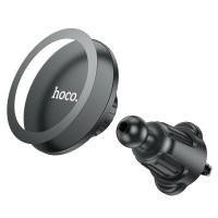 Автотримач для телефона HOCO H12 Fine jade ring magnetic car holder(air outlet) Black (Цвет Черный) - фото № 2