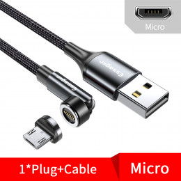 Кабель Essager Universal 540 Ratate 3A Magnetic USB Charging Cable Micro 2m grey (EXCCXM-WXA0G)