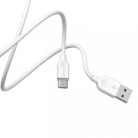 Кабель BOROFONE BX14 USB to Type-C 2.4A, 2m, PVC, TPE connectors, White (Колір Белый), Атикул k13239 |  купить на VILKI.NET - фото № 1