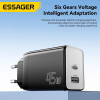 Мережевий зарядний пристрій ESSAGER ECT45W Gan 1USB 1T-C 45W black (7073)- № 5