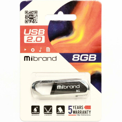 Flash Mibrand USB 2.0 Aligator 8Gb Black - зображення 2