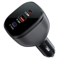 Автомобільний зарядний пристрій ACEFAST B14 165W (2*USB-C+USB-A) 3-port car charger Black (Цвет Black) - фото № 2