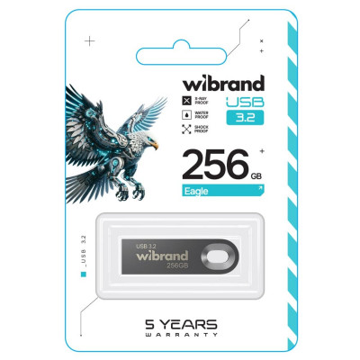 Flash Wibrand USB 3.2 Gen1 Eagle 256GB Grey - зображення 3
