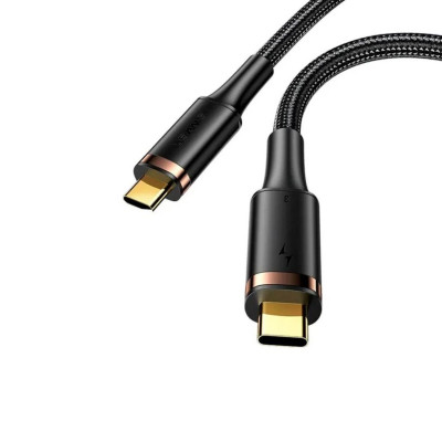 Кабель Usams US-SJ553 U72 100W USB4 Data Cable (Type-C To Type-C) 5K 60HZ 0.8m - изображение 1