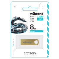 Флеш-накопичувач Wibrand USB 2.0 Taipan 8Gb Gold (Колір Золотистый) - фото № 2