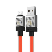 Кабель Baseus CoolPlay Series Fast Charging Cable USB to iP 2.4A 1m Orange (Колір Orange) - фото № 5