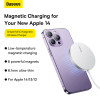 Бездротовий зарядний пристрій Baseus Simple Mini3 Magnetic Wireless Charger 15W Silver (Silver)- № 8