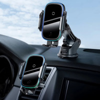 Автотримач для телефона з БЗП Baseus Light Electric Holder Black (Колір Черный) - фото № 6