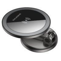 Автотримач для телефона з БЗП BOROFONE BH218 Star metal magnetic wireless fast charging car holder (center console) Metal Gray (Цвет Metal Gray) - фото № 6