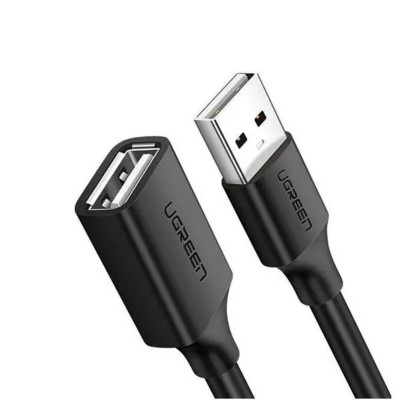 Кабель UGREEN US103 USB 2.0 A Male to A Female Cable 3m (Black)(UGR-10317) - изображение 1