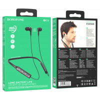Бездротові навушники BOROFONE BE59 Rhythm neckband BT earphones Black (Колір Черный) - фото № 4
