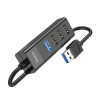 Кабель-перехiдник HOCO HB25 Easy mix 4-in-1 converter(USB to USB3.0+USB2.0*3) Black - зображення 4