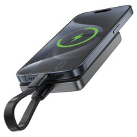 Зовнішній акумулятор ACEFAST M12 PD20W ultra-thin magnetic wireless charging power bank 10000mAh, Black (Колір Черный) - фото № 3