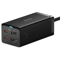 Мережевий зарядний пристрій Baseus GaN5 Pro Desktop Fast Charger 1U+2C+HDMI 67W with 1.5m power cord EU Black (Колір Black) - фото № 3