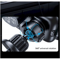 Автотримач для телефона з БЗПUsams CD230  Wireless Charging Car Holder (Air Vent) Black (Колір 7073) - фото № 5