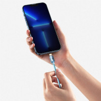 Кабель Baseus Crystal Shine Series Fast Charging Data Cable Type-C to iP 20W 1.2m Sky Blue  - фото № 7