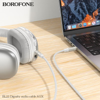 Перехідник BOROFONE BL22 Dignity digital audio conversion cable Type-C Black (Колір 7073) - фото № 6