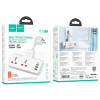 Мережевий подовжувач HOCO  AC12A Reise 2-position expansion socket(PD30W/1C3A) White (Белый)- № 7