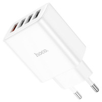 Мережевий зарядний пристрій HOCO C102A Fuerza QC3.0 four-port charger 18W White (Колір Белый) - фото № 4