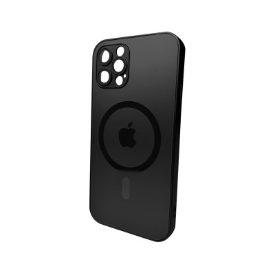 Чохол для смартфона AG Glass Matt Frame Color MagSafe Logo for Apple iPhone 12 Pro Graphite Black - зображення 1
