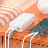 Зовнішній акумулятор HOCO J111B Smart charge power bank(30000mAh) White (Цвет Білий) - фото № 4