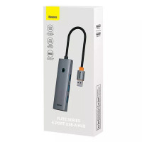 USB-хаб Baseus UltraJoy Series 4-Port HUB Space Grey（USBA to USB3.0*4） (Цвет Space Gray) - фото № 7