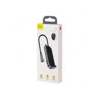 USB-хаб Baseus Bend Angle No.7 Multifunctional Type-C HUB Converter Dark gray (Цвет Темно-серый) - фото № 2