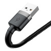 Кабель Baseus Cafule Cable USB For Lightning 2.4A 0.5m Gray+Black - изображение 5