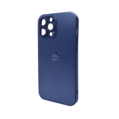 Чохол для смартфона AG Glass Matt Frame Color Logo for Apple iPhone 13 Pro Max Navy Blue - изображение 1