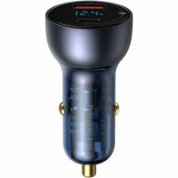 Автомобільний зарядний пристрій Baseus Particular Digital Display QC+PPS Car Charger 65W Dark Gray Cable(Type-C toType-C100W 1m)