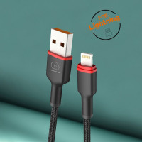 Кабель WUW-X203 USB Lightning 2,4А black (Цвет Черный) - фото № 2