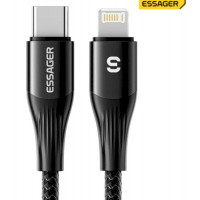 Кабель ESSAGER SY01-P Type-C to IP 29W black