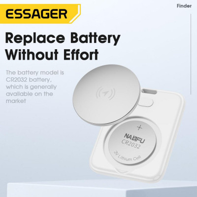 Трекер ESSAGER finder anti-loss device White - зображення 3