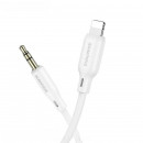 Аудіокабель BOROFONE BL18 iP silicone digital audio conversion cable White