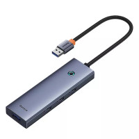 USB-хаб Baseus UltraJoy Series 4-Port HUB Space Grey（USBA to USB3.0*4） (Цвет Space Gray) - фото № 3