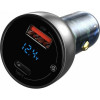 Автомобільний зарядний пристрій Baseus Particular Digital Display QC+PPS Car Charger 65W Dark Gray Cable(Type-C toType-C100W 1m) (Темно-серый)- № 2