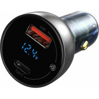 Автомобільний зарядний пристрій Baseus Particular Digital Display QC+PPS Car Charger 65W Dark Gray Cable(Type-C toType-C100W 1m) (Колір Темно-серый) - фото № 2