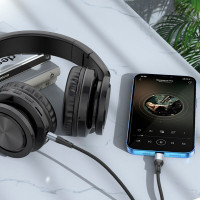 Аудiокабель HOCO UPA22 iP silicone digital audio conversion cable Black (Колір 7073) - фото № 4