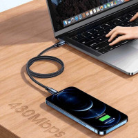 Кабель Usams US-SJ522 U71 Type-C to Lightning 20W PD Fast Charging 2m black (Колір Black) - фото № 7