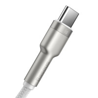 Кабель Baseus Cafule Series Metal Data Cable USB to Type-C 66W 1m White (Колір White) - фото № 4