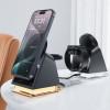 Бездротовий зарядний пристрій ACEFAST E17 desktop 3-in-1 wireless charging holder Black (Черный)- № 7